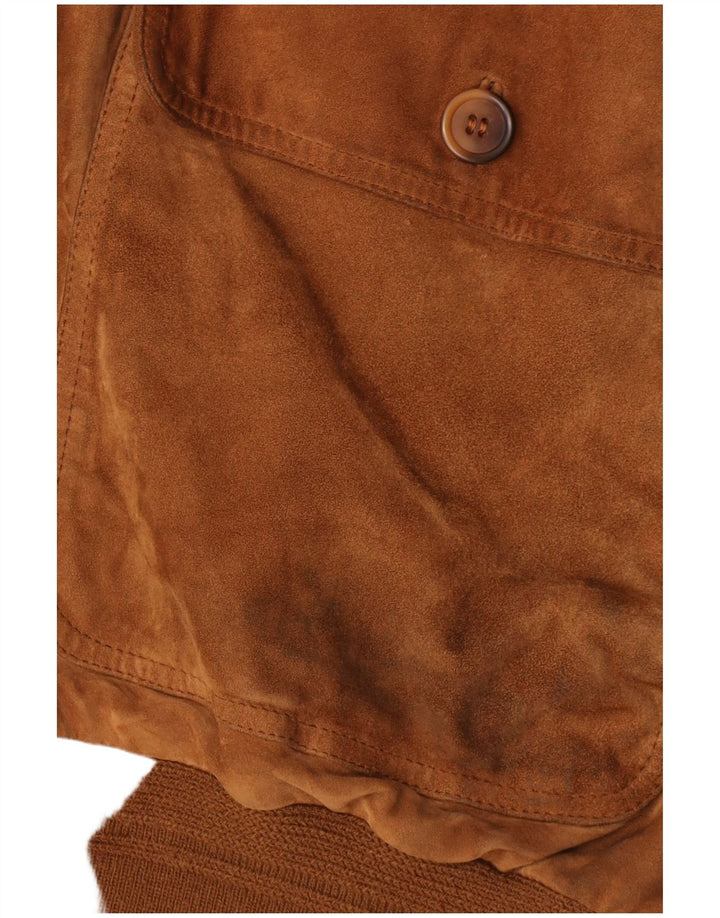 Vintage muška bomber jakna od brušene kože IT 58 4XL smeđa koža