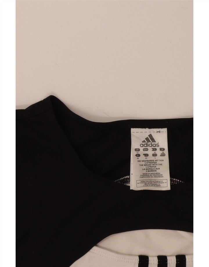 Adidas ženski kratki prsluk UK 12 Medium White Colourblock poliester