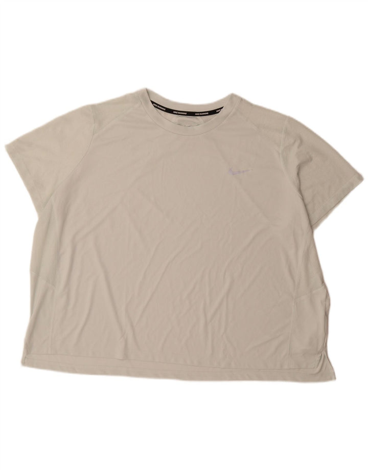 Nike Dri Fit T-Shirt Top 3XL sivo bijeli poliester