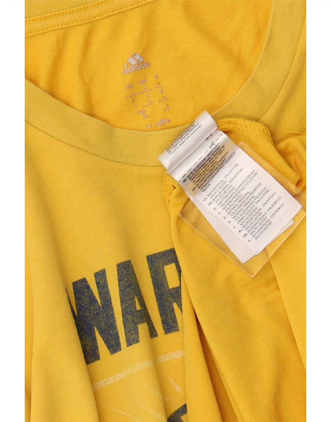 ADIDAS muška majica s grafičkim motivima Golden State Warriors Veliki žuti pamuk