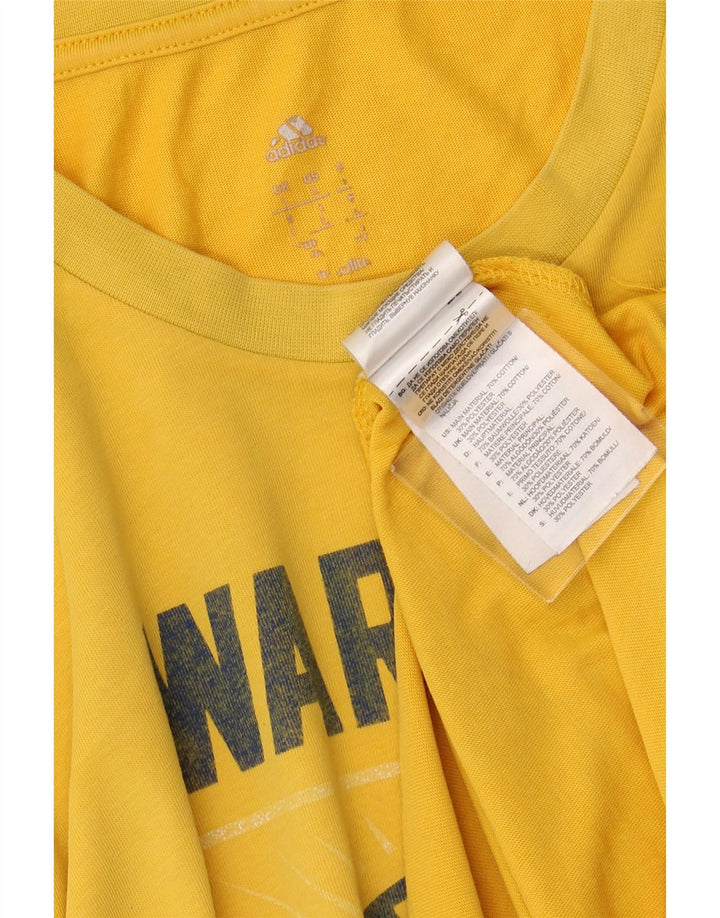 ADIDAS muška majica s grafičkim motivima Golden State Warriors Veliki žuti pamuk