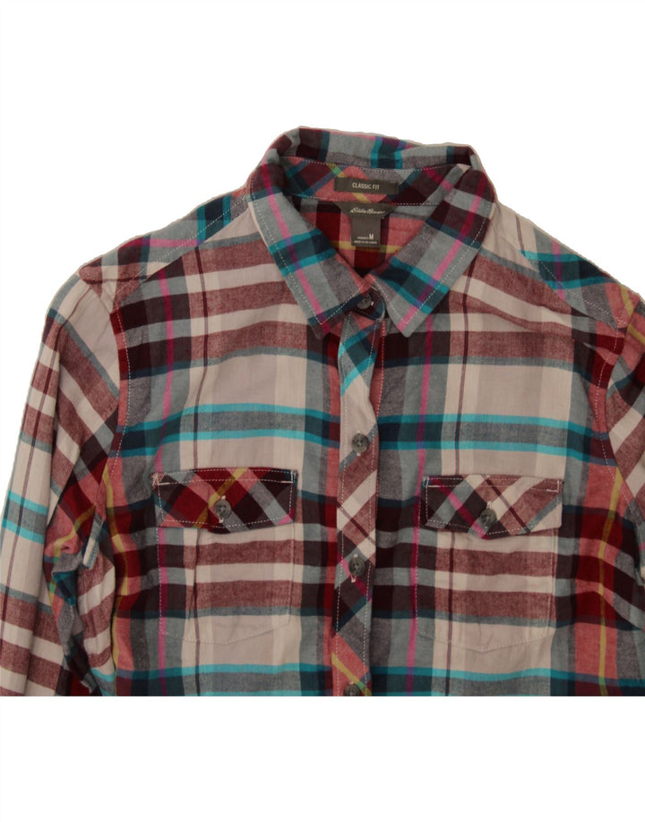 EDDIE BAUER Womens Flannel Shirt UK 14 Medium Multicoloured Check Vintage Eddie Bauer and Second-Hand Eddie Bauer from Messina Hembry 