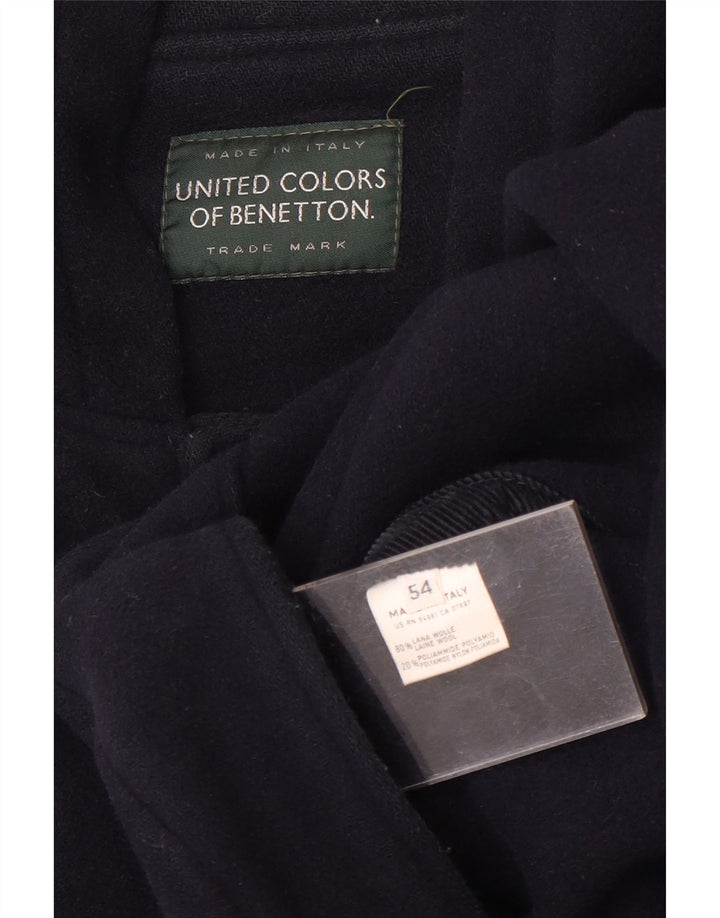 BENETTON Muški duffle kaput s kapuljačom IT 54 2XL tamnoplava vuna
