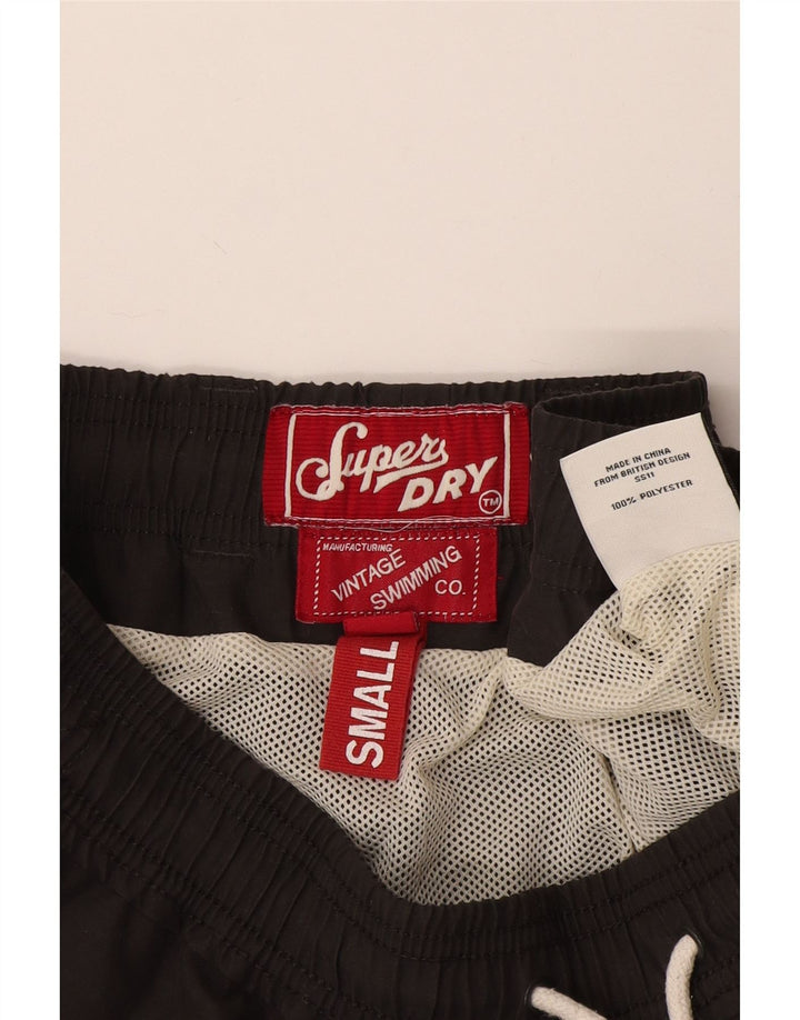 Superdry muške kratke hlače za kupanje s grafičkim motivima, mali sivi poliester