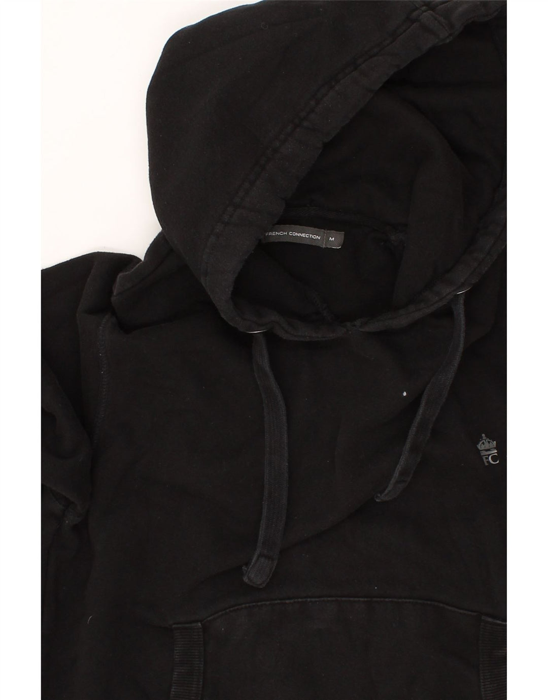 FRENCH CONNECTION Mens Hoodie Jumper Medium Black Cotton Vintage French Connection and Second-Hand French Connection from Messina Hembry 