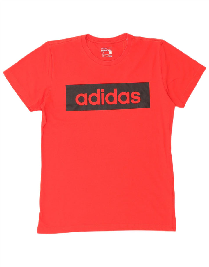 ADIDAS Mens Climalite Graphic T-Shirt Top Medium Red Cotton