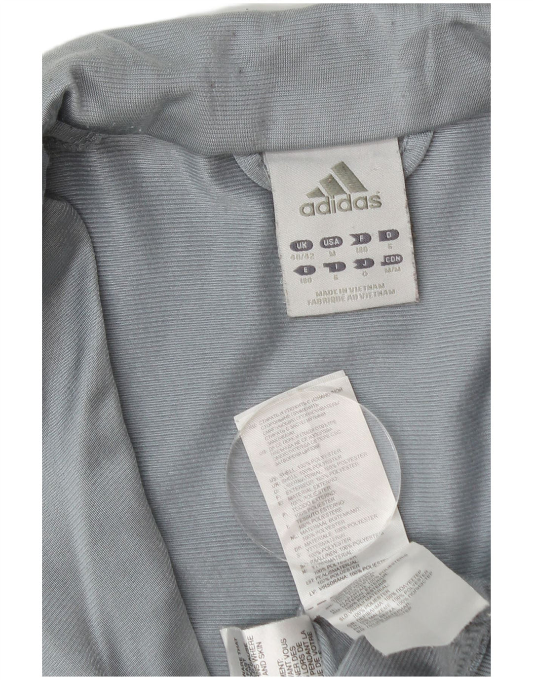 Adidas muška trenirka gornja jakna UK 40/42 poliester srednje sive boje