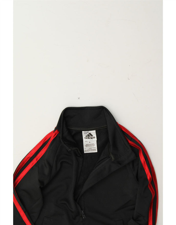 ADIDAS Boys Tracksuit Top Jacket 4-5 Years Black Polyamide Vintage Adidas and Second-Hand Adidas from Messina Hembry 