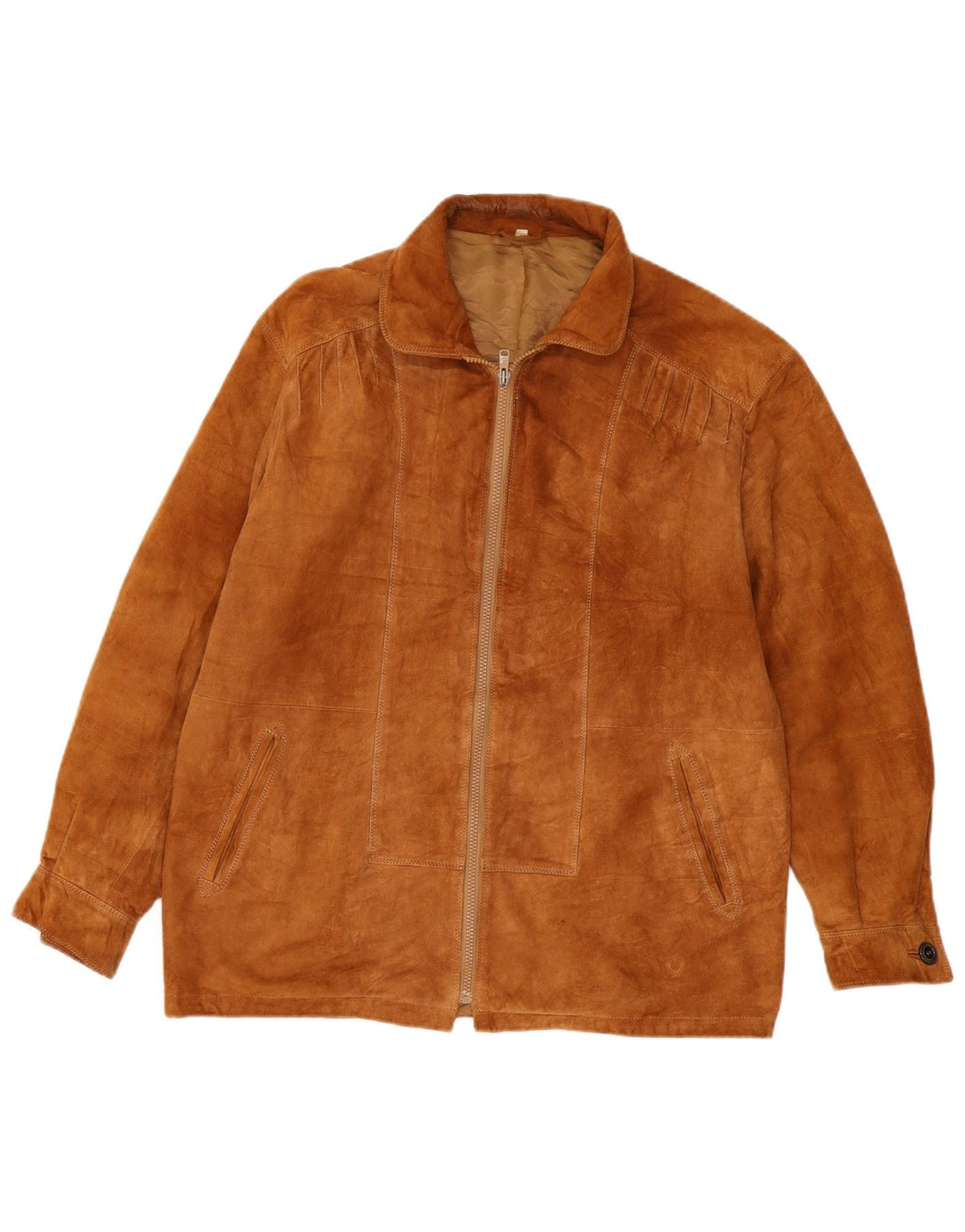 VINTAGE muška opuštena jakna od brušene kože IT 44 XS bež