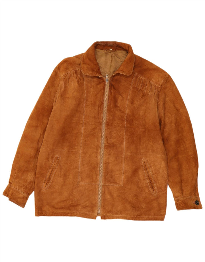 VINTAGE muška opuštena jakna od brušene kože IT 44 XS bež