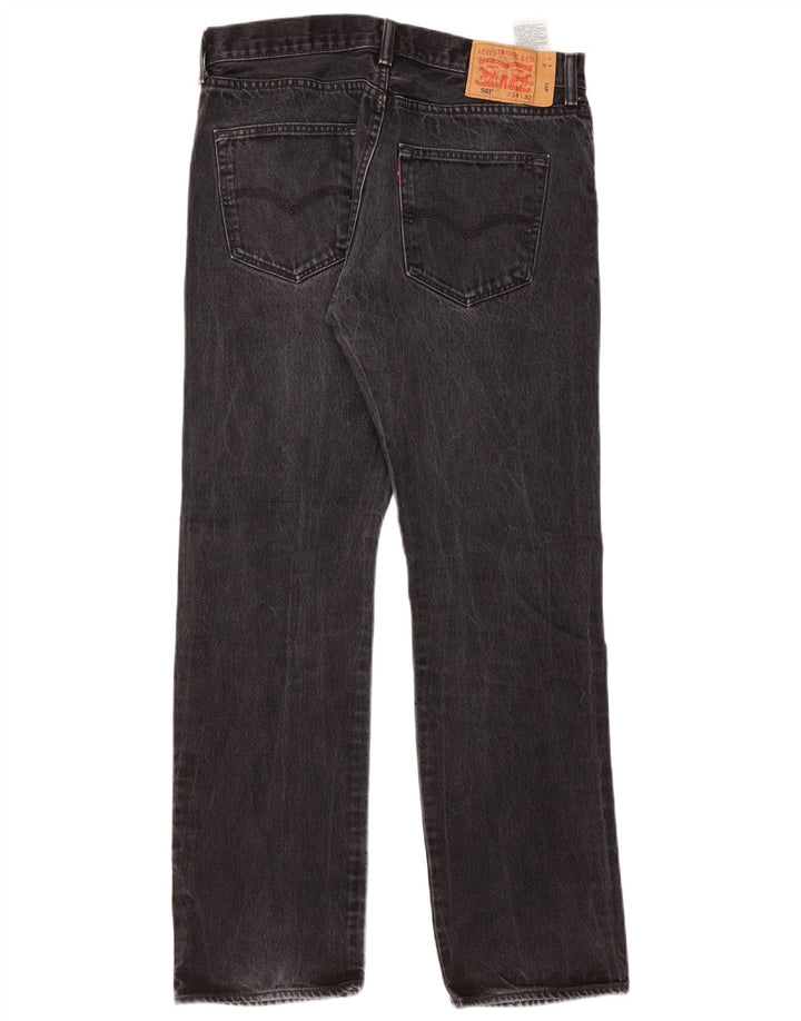 Levi's muške 501 ravne traperice W34 L32 crne
