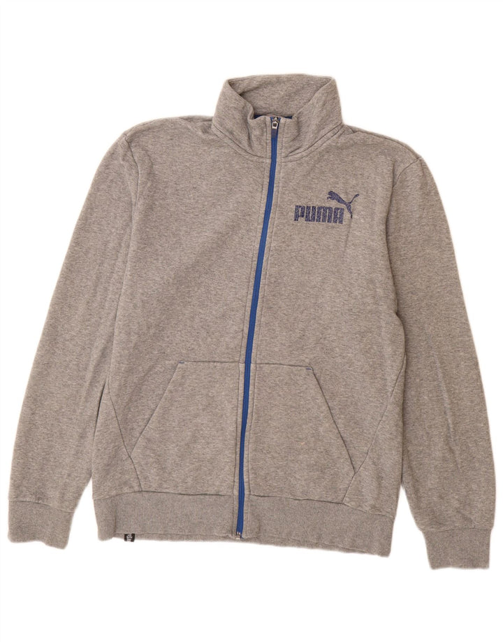 Puma muška trenirka s grafičkim motivima, gornja jakna, srednje sivi flekasti pamuk