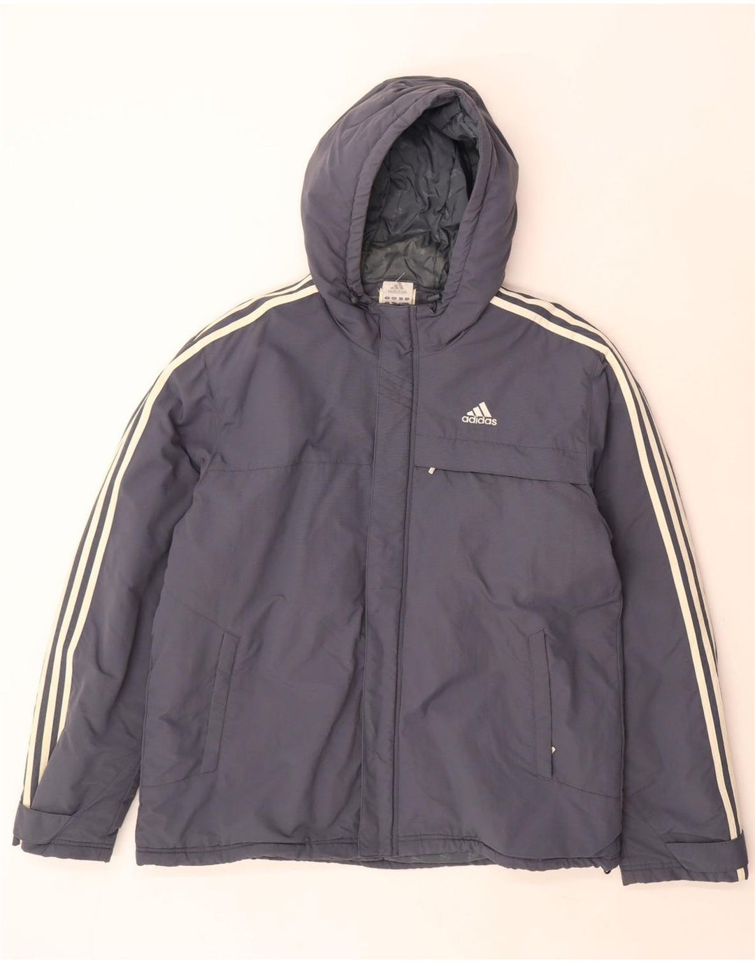 Adidas muška podstavljena jakna s kapuljačom UK 40 veliki sivi poliamid