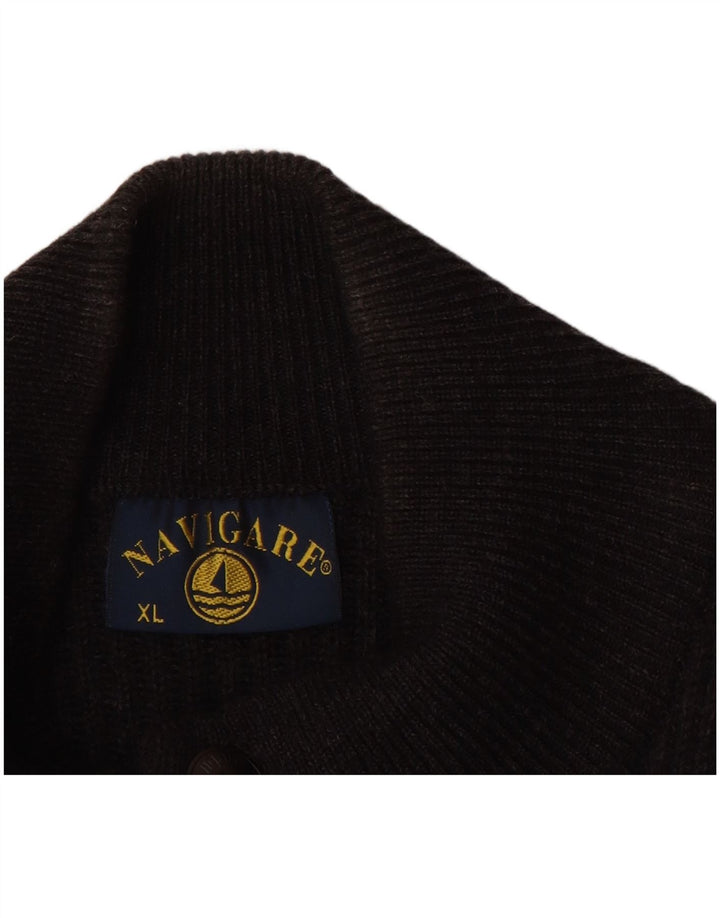 NAVIGARE muški kardigan pulover XL crne vune