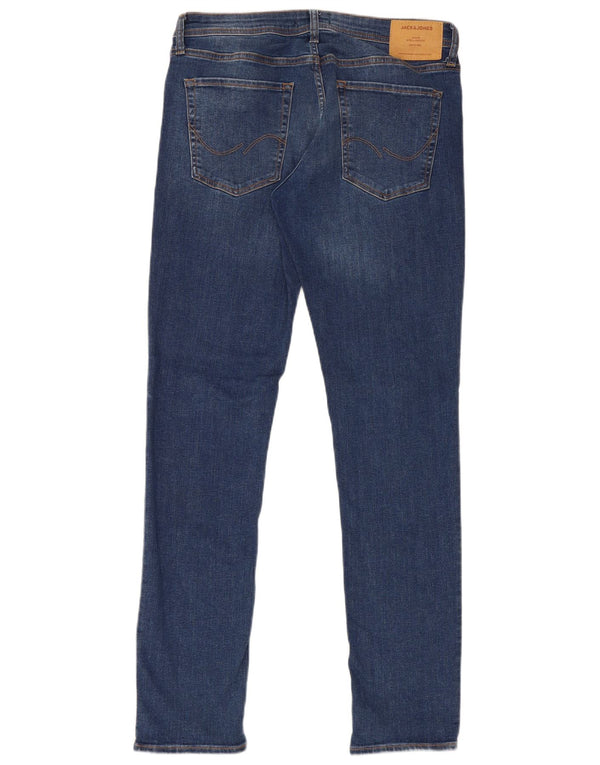 Jack & Jones muške uske traperice niskog struka W34 L34 plavi pamuk