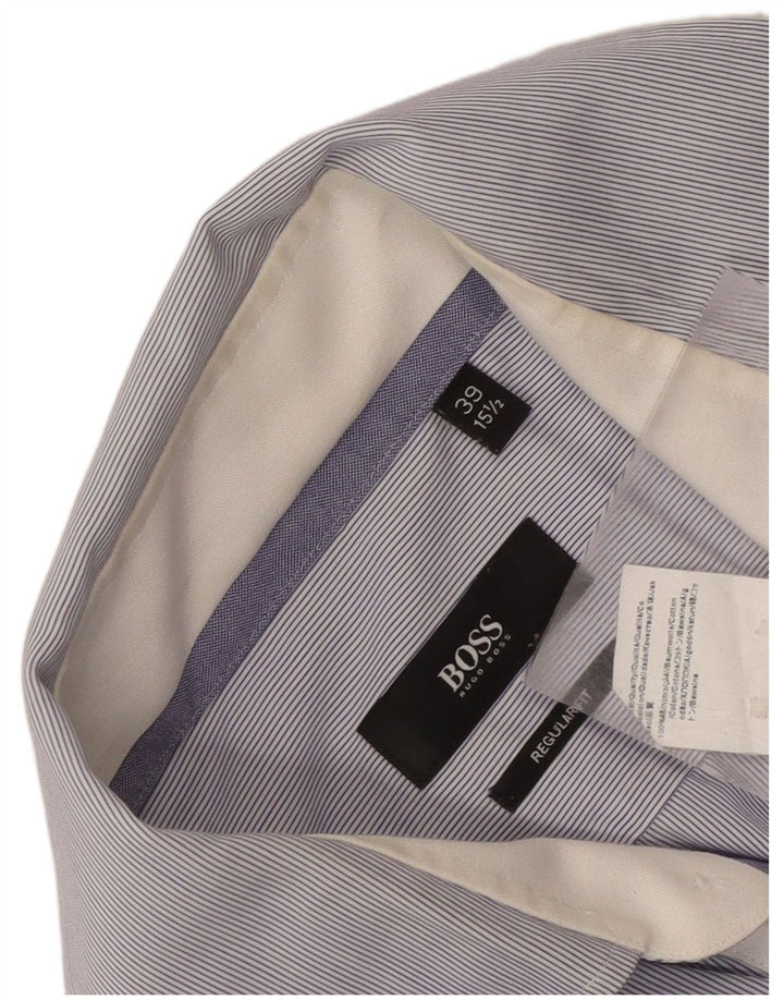 Hugo Boss muška košulja standardnog kroja veličina 39 15 1/2 srednje plave pruge