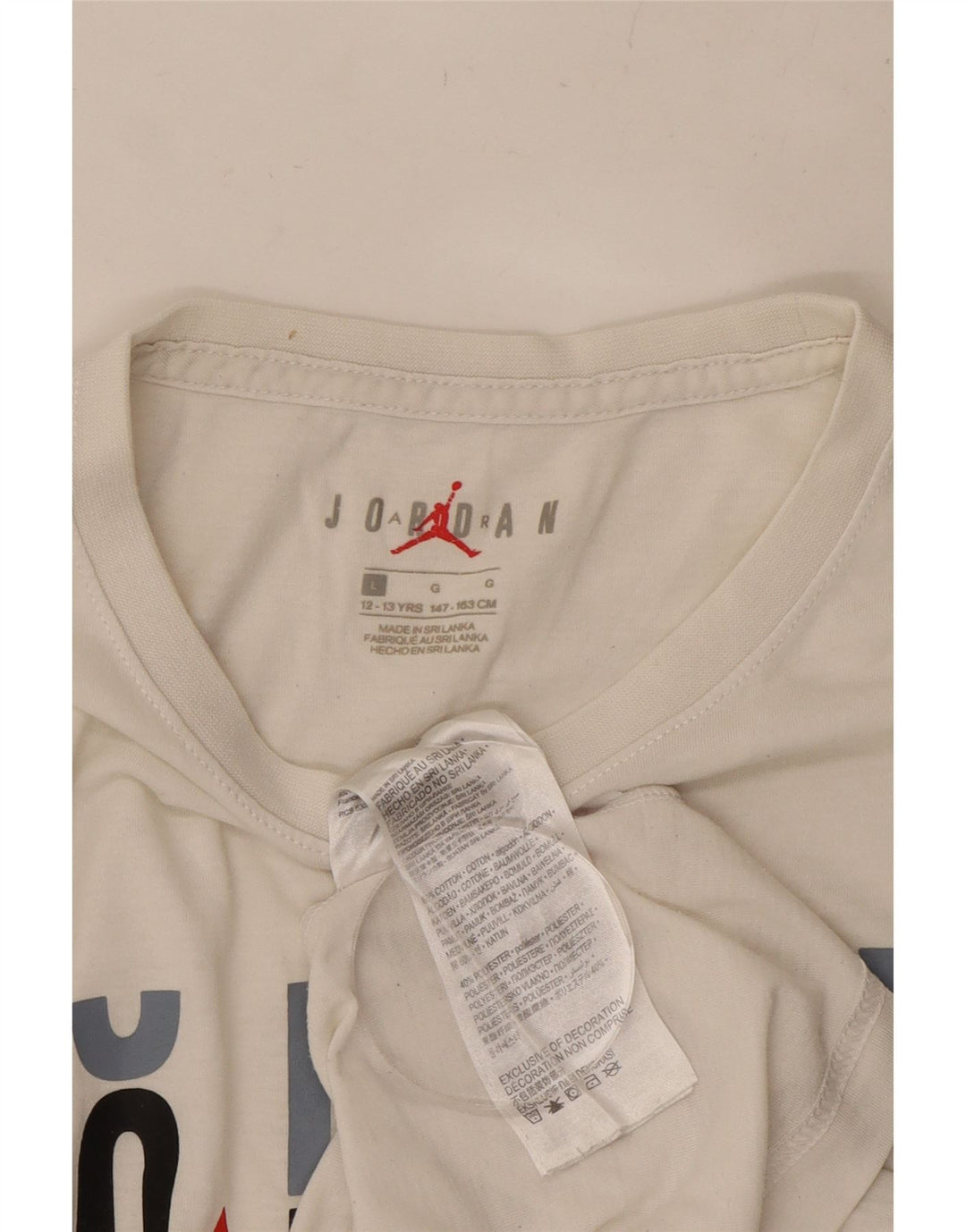 Majica s kratkim rukavima JORDAN za dječake, 12-13 godina, veliki bijeli pamuk