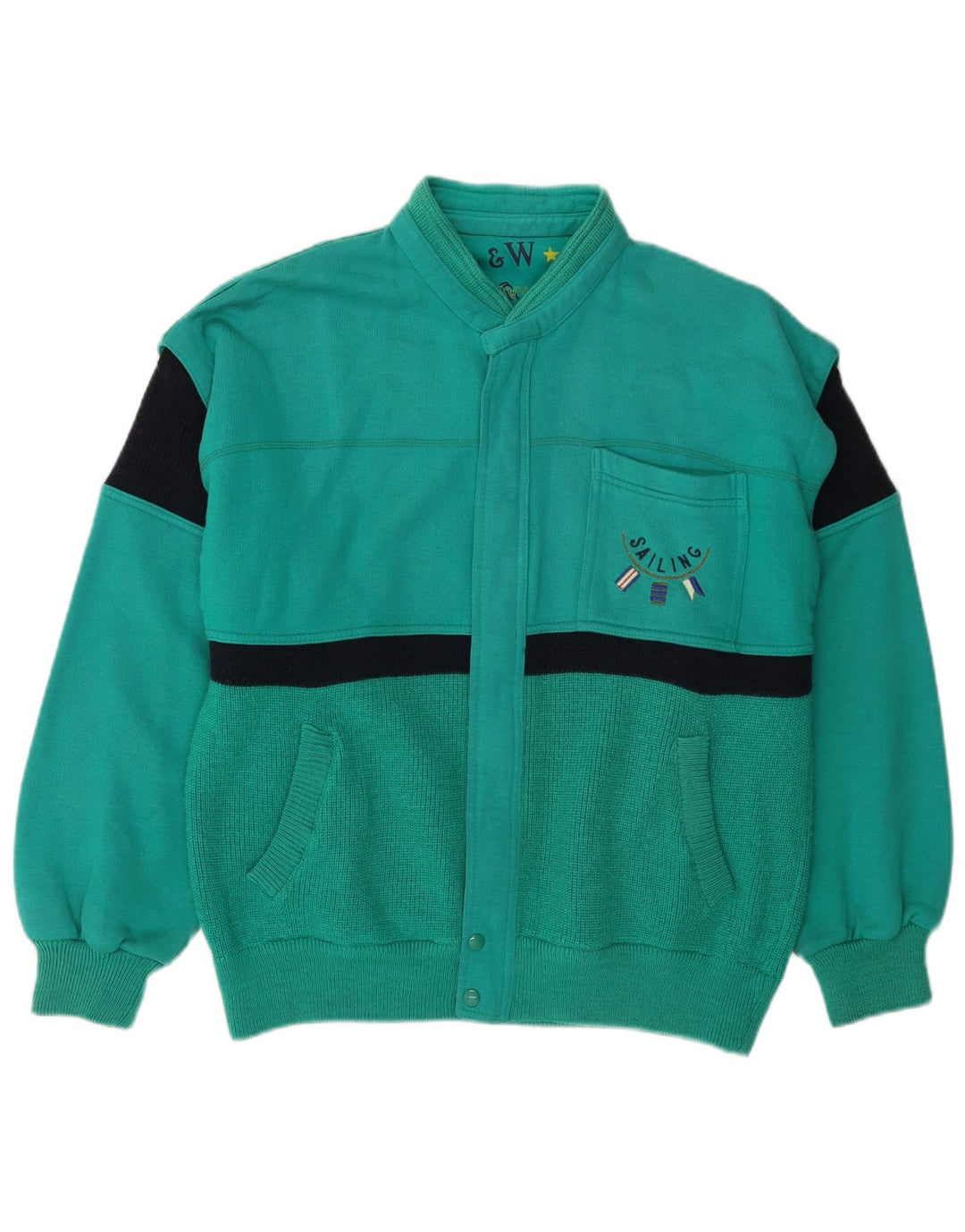 VINTAGE muški kardigan pulover velike zelene boje od vune