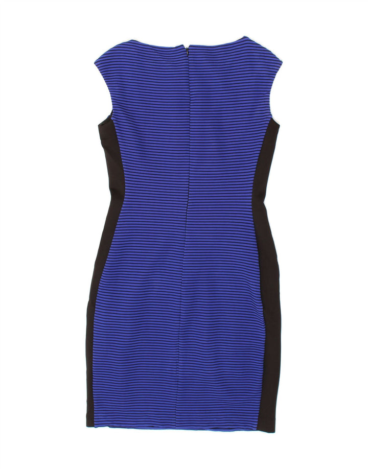 CHAPS Womens Sleeveless Bodycon Dress US 4 Small Blue Striped Polyester Vintage Chaps and Second-Hand Chaps from Messina Hembry 