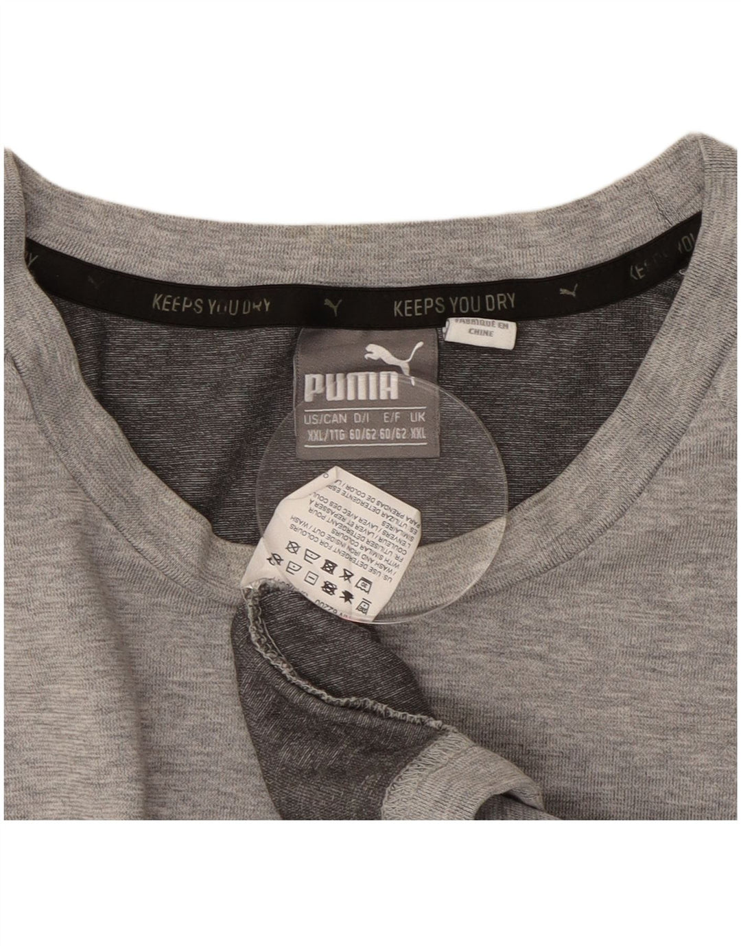 PUMA Top majica kratkih rukava s grafičkim motivima 2XL, sivi pamuk