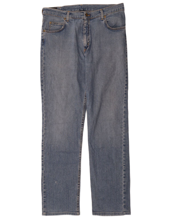 Lee Mens Brooklyn Straight Jeans W36 L36 Plavi pamuk