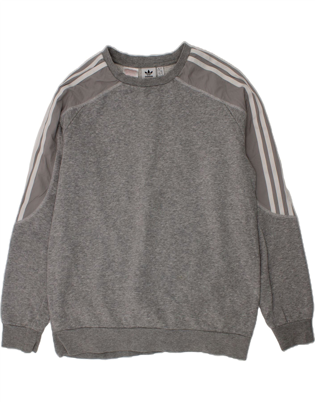 ADIDAS Boys Sweatshirt Jumper 13-14 Years Grey Cotton Vintage Adidas and Second-Hand Adidas from Messina Hembry 
