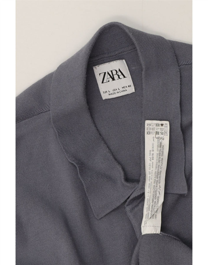 Zara muška polo majica velika siva viskoza