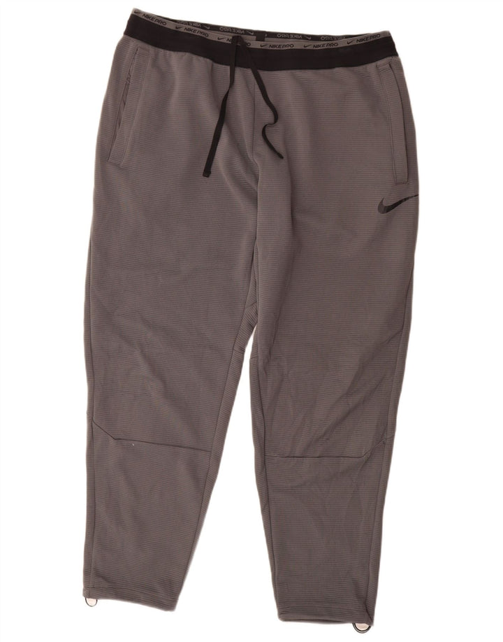 Nike muške Dri Fit hlače za trenirku 2XL sivi poliester u boji