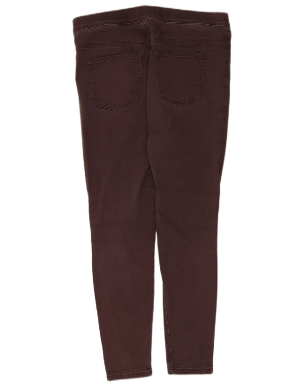 Marks & Spencer Ženske kratke jegging traperice UK 14 Large W34 L25 Smeđi pamuk