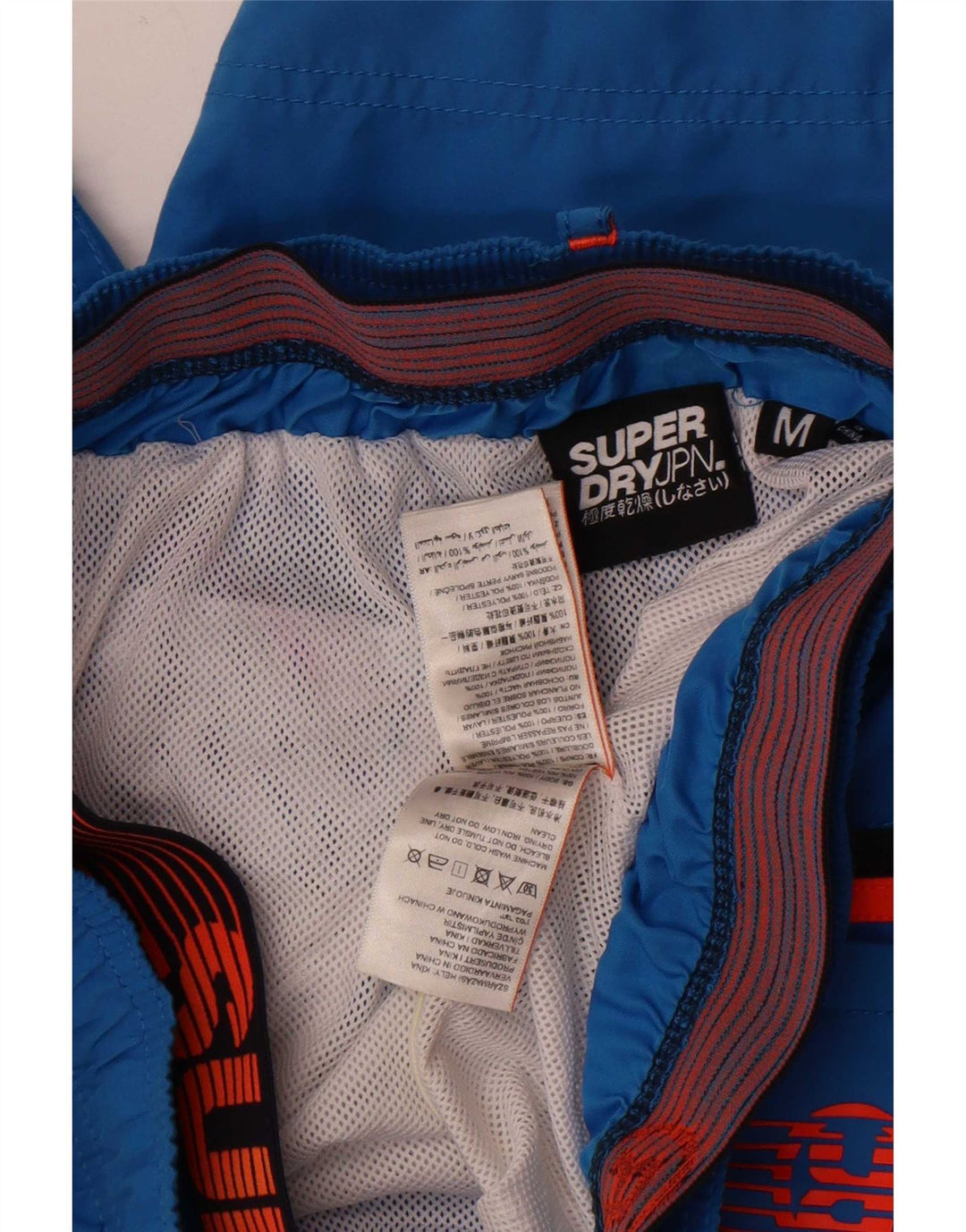 Superdry muške kratke hlače za kupanje s grafičkim motivima srednje plavi poliester