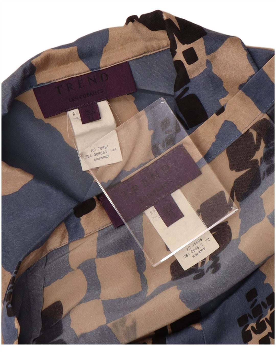 LES COPAINS Ženska dvodijelna suknja IT 42 srednje W28 plava geometrijska svila