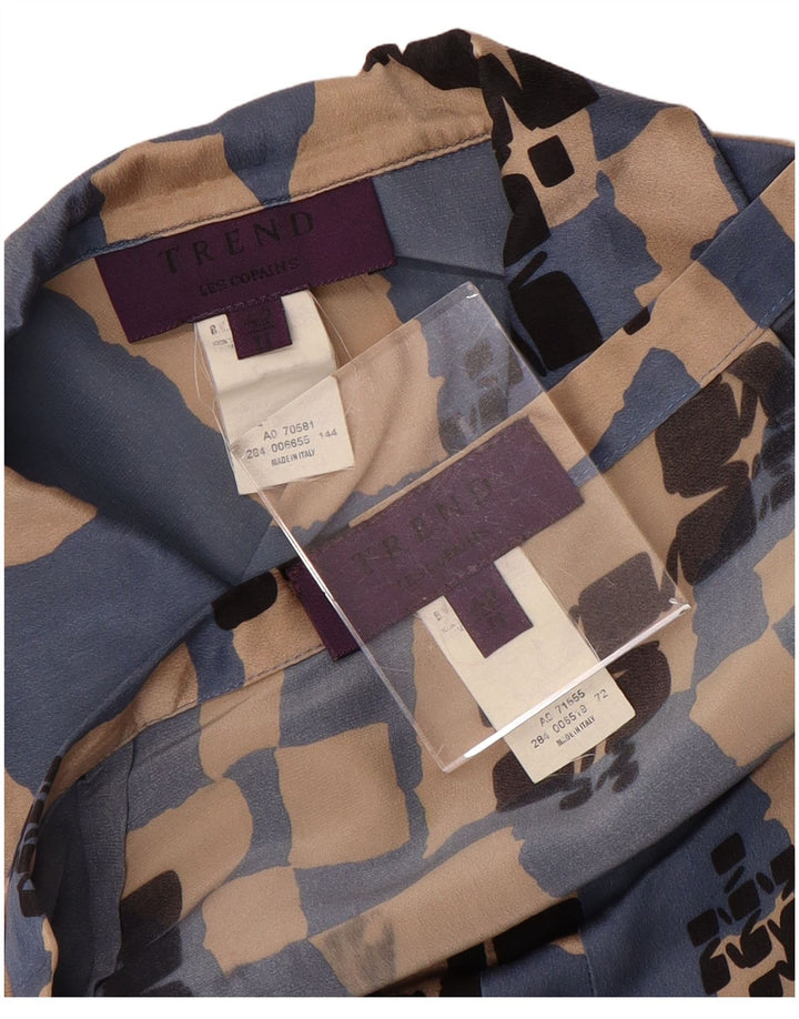 LES COPAINS Ženska dvodijelna suknja IT 42 srednje W28 plava geometrijska svila