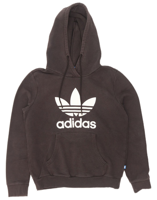 Adidas Ženska majica s kapuljačom s kapuljačom UK 14 Veliki crni pamuk