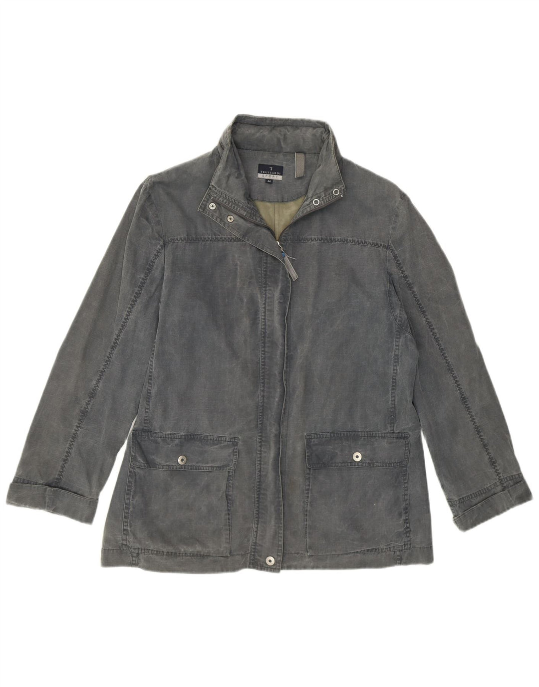 TRUSSARDI ženska pomoćna jakna s kapuljačom IT 44, srednje sivi pamuk