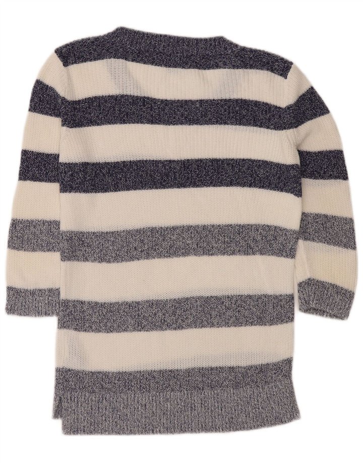 TOMMY HILFIGER Ženski džemper s veznim izrezom UK 14 Srednje tamnoplavi