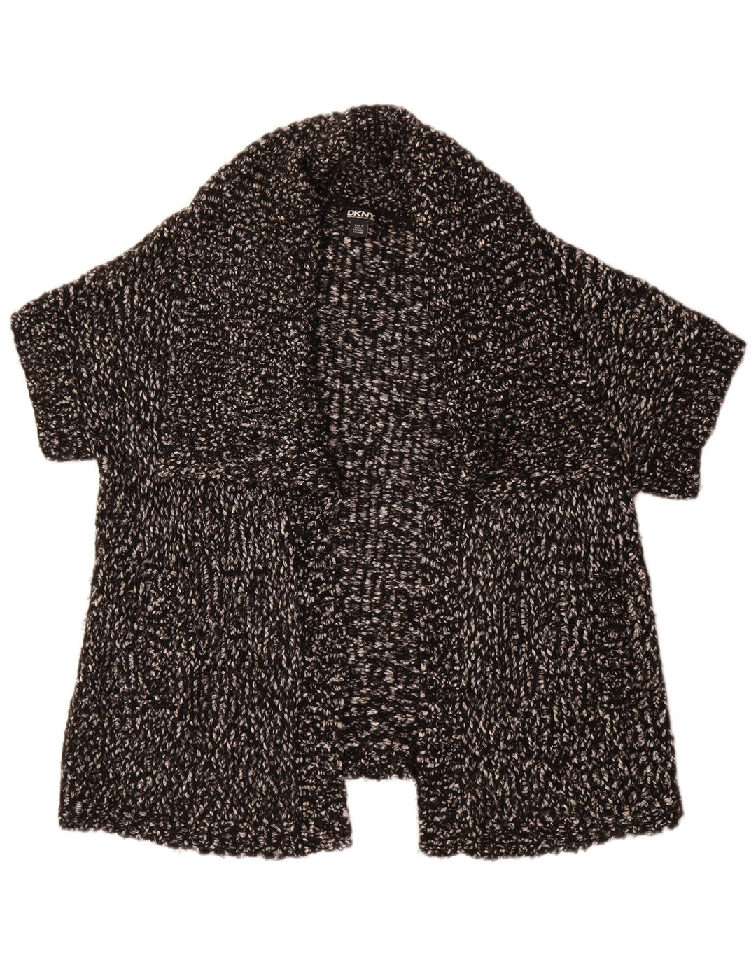 DKNY ženski prekomjerni džemper kratkih rukava UK 10 Mali crni