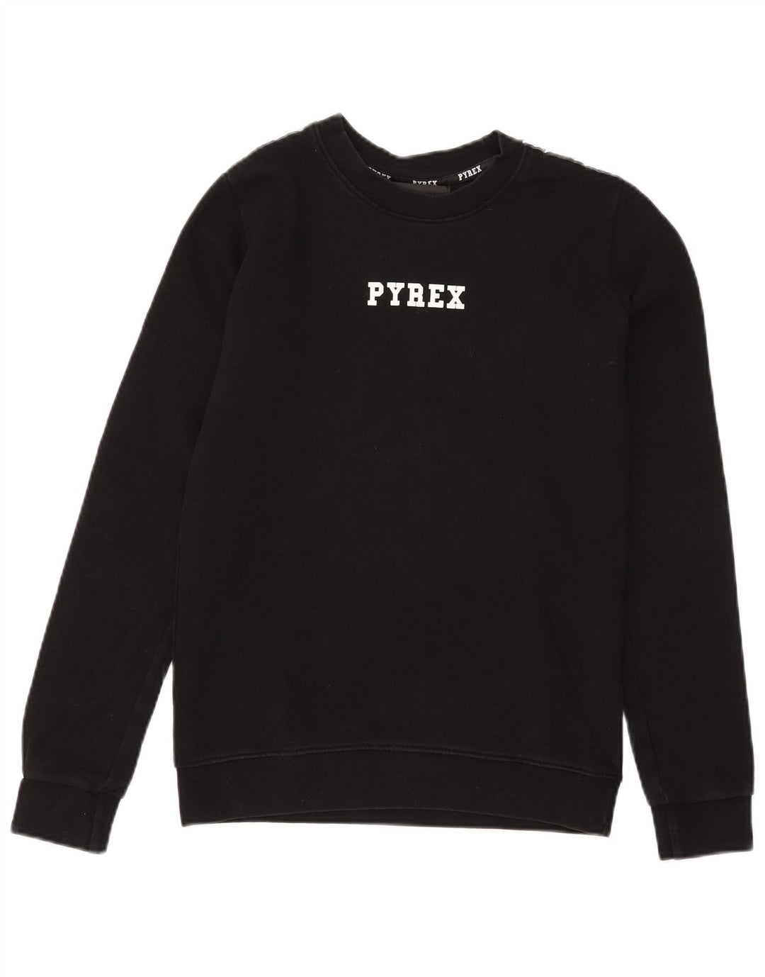 Pyrex ženski džemper s grafičkim motivima UK 6 XS crni pamuk