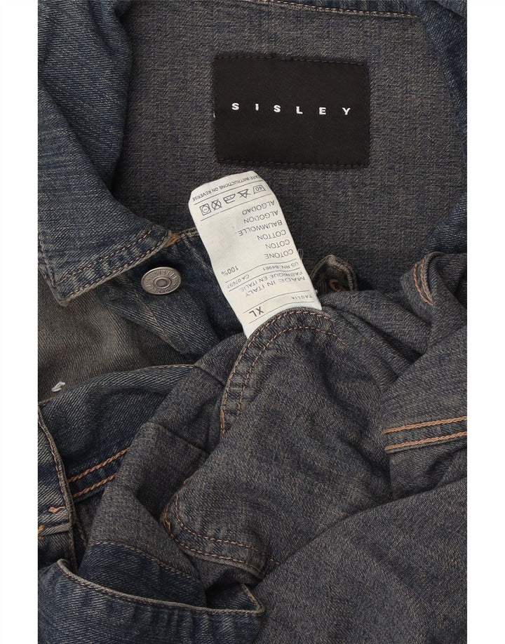 Sisley muška traper jakna UK 42 XL plavi pamuk