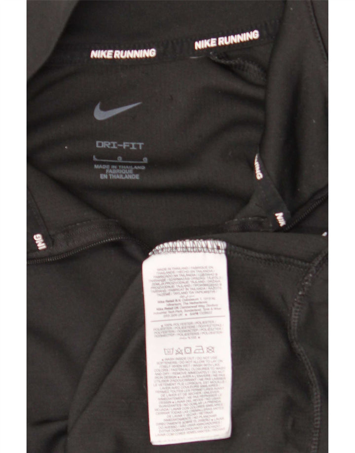 Nike Ženska majica s kratkim izrezom Dri Fit UK 16 Veliki crni poliester