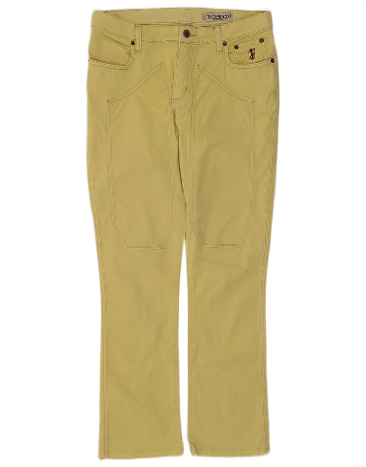 Ženske traperice Jeckerson Bootcut W29 L28 Žuti pamuk