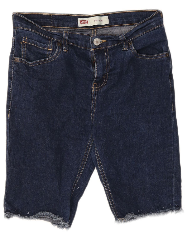 Levi's Boys 511 uske traper kratke hlače 13-14 godina W27 plavi pamuk