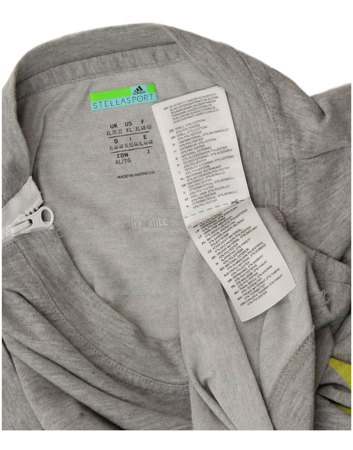 ADIDAS X STELLA MCCARTNEY Ženska grafička majica kratkih rukava UK 20/22 XL siva