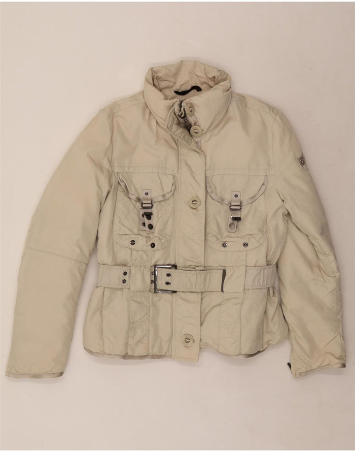 PEUTEREY Ženska podstavljena jakna IT 46 Large Off White Polyamide