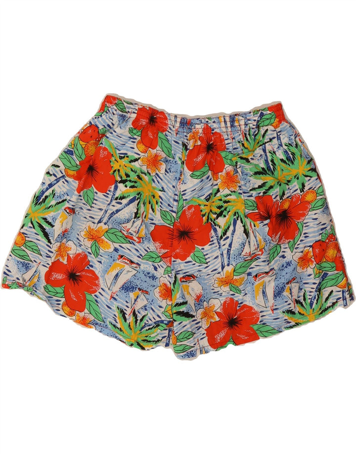 VINTAGE Womens Casual Shorts W30 Medium Multicoloured Floral Cotton Vintage Vintage and Second-Hand Vintage from Messina Hembry 