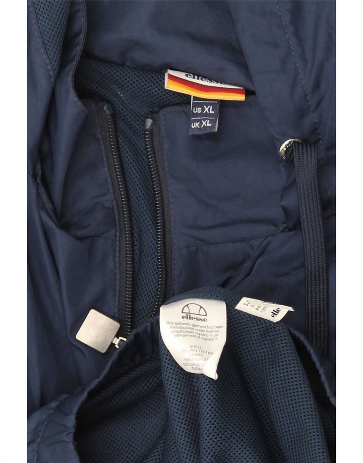 Ellesse Muška kišna jakna s kapuljačom UK 42 XL plava poliesterska boja