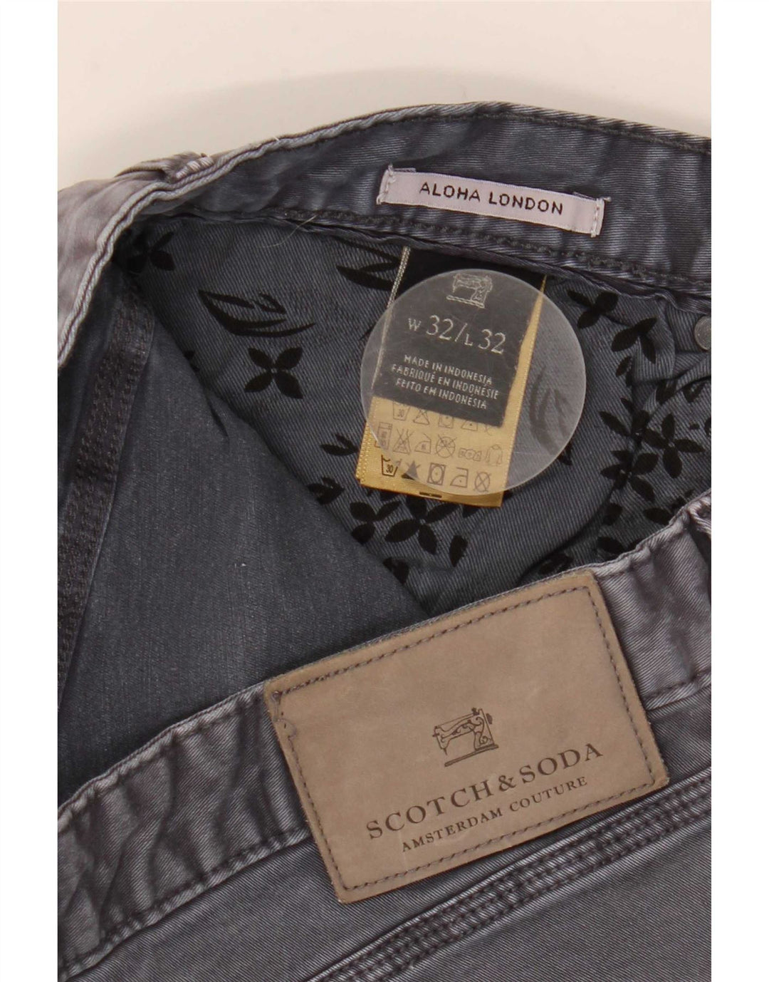 Scotch & Soda Muške uske traperice W32 L32 Sivi pamuk