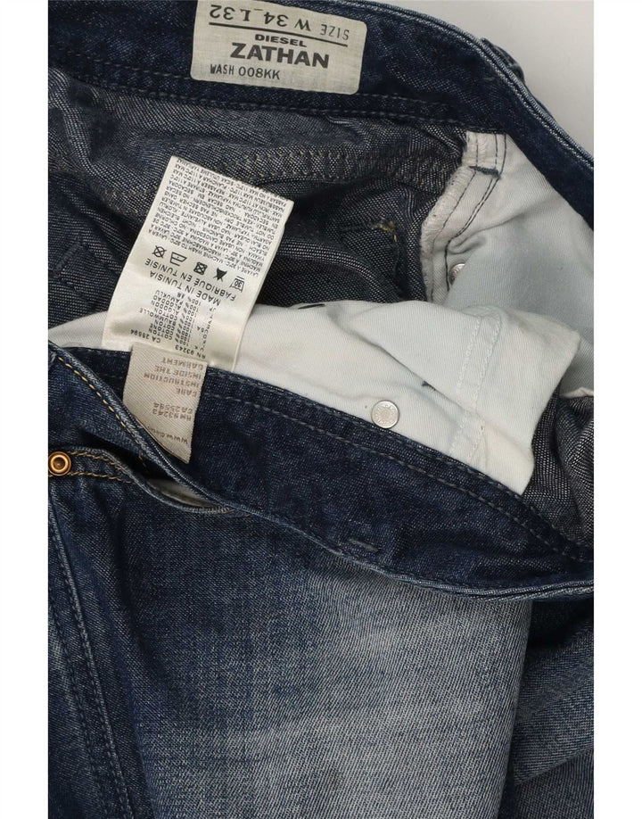 Diesel Muške traperice Zathan Regular Bootcut W34 L32 Plavi pamuk