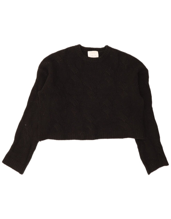 Zara Girls široki pulover s okruglim izrezom 13-14 godina, crni