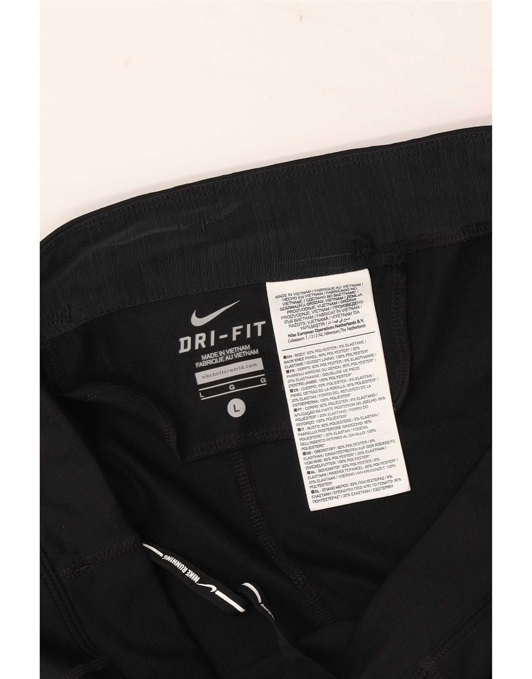 Nike Ženske Dri Fit Capri Leggings UK 14 Veliki crni poliester