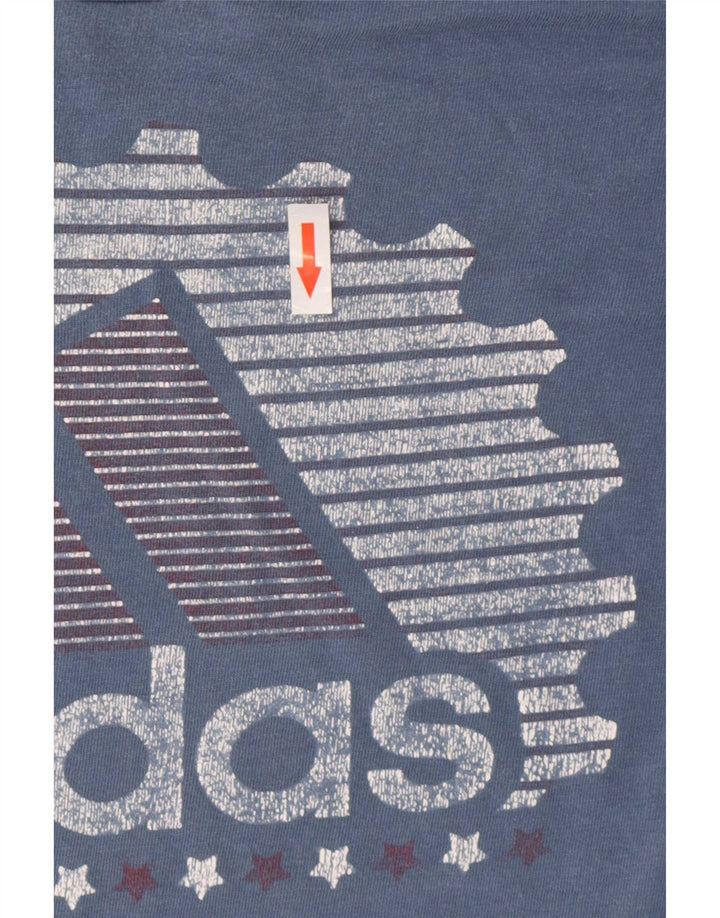Adidas muška majica s grafičkim motivima srednje plavi pamuk